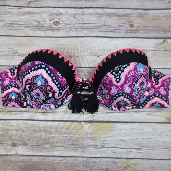 Collections By Catalina Paisley Bandeau Top - Picture 2 of 4